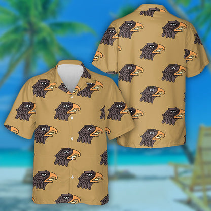 Funny Stylized Heads Of Eagle Hawaiian Shirt,Hawaiian Shirt Gift, Christmas Gift