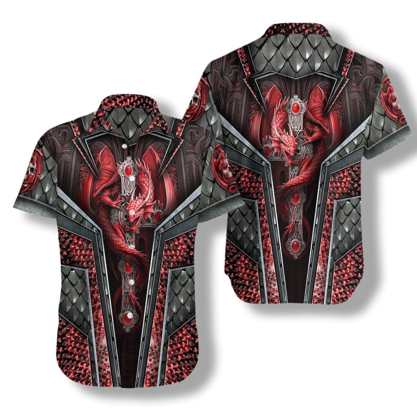 Cool Dragon 3D Pattern Design Hawaiian Shirt,Hawaiian Shirt Gift, Christmas Gift