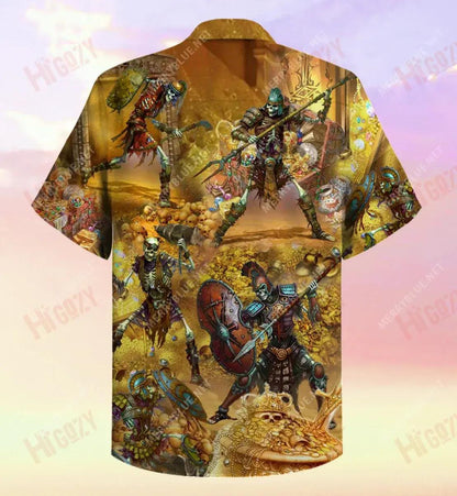 Skull Treasure Short Hawaiian Shirt Vacation Short Sleeve Custom Hawaiian Shirts Hawaiian Shirts For Men, Hawaiian Shirt Gift, Christmas Gift