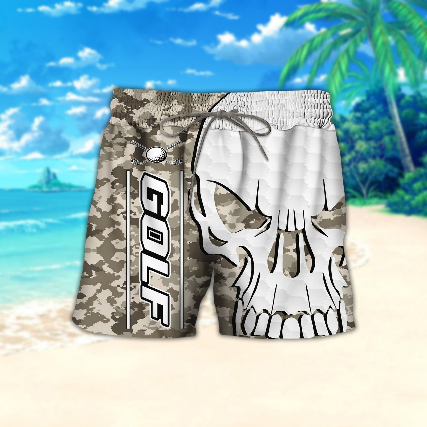 Camouflage Golf Tropical Background Design Hawaiian Shirt And Short, Hawaiian Shirt Gift, Christmas Gift