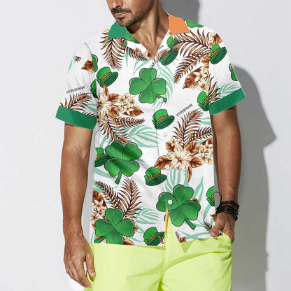 Irish People Proud Shamrock And Flower Pattern Hawaiian Shirt, Hawaiian Shirt Gift, Christmas Gift