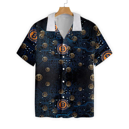 Bitcoin Logo Hawaiian Shirt ,Hawaiian Shirt Gift, Christmas Gift
