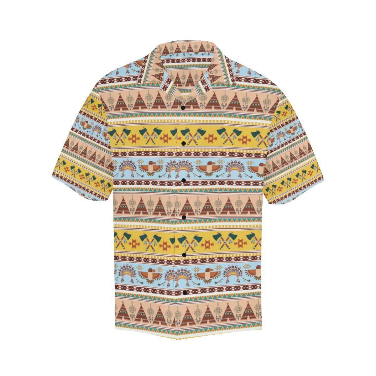 Native American Bright Color Pattern Hawaiian Shirt,Hawaiian Shirt Gift, Christmas Gift