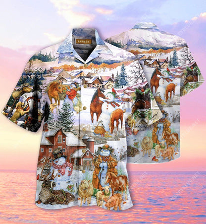 Christmas Is Better On Farm Design Hawaiian Shirt, Hawaiian For Gift