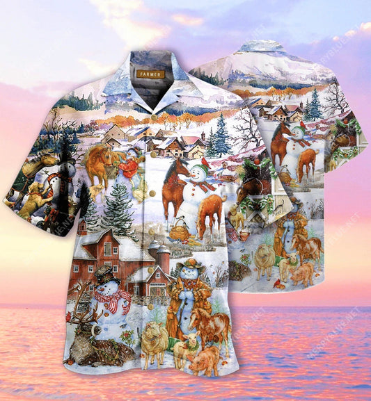 Christmas Is Better On Farm Design Hawaiian Shirt, Hawaiian For Gift