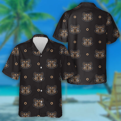 The Face Of A Wolf And Gold Ring Hawaiian Shirt,Hawaiian Shirt Gift, Christmas Gift