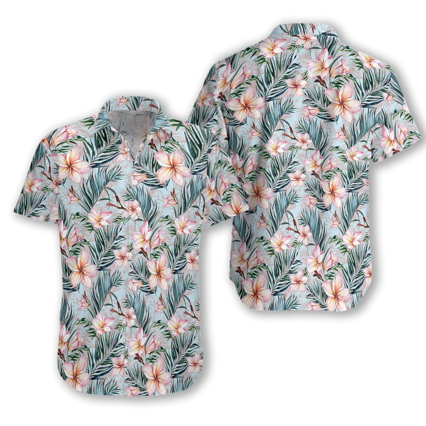 Floral On Faint Background Design Hawaiian Shirt, Hawaiian Shirt Gift, Christmas Gift
