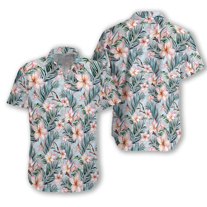 Floral On Faint Background Design Hawaiian Shirt, Hawaiian Shirt Gift, Christmas Gift