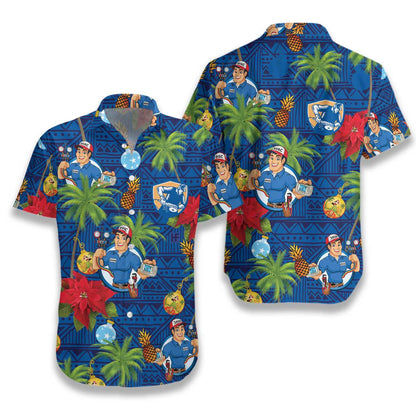 Sheet Metal Worker Proud Blue Geometric Pattern Hawaiian Shirt, Hawaiian Shirt Gift, Christmas Gift