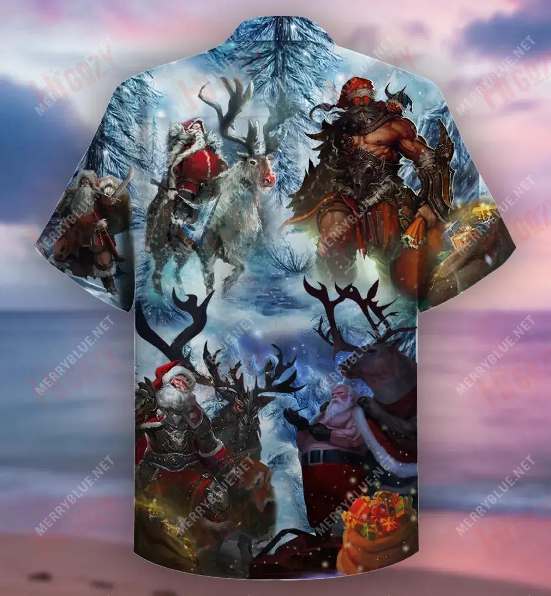 Stay Cool Santa Claus Unisex Short Sleeve Shirt Summer Hawaiian T Shirts Hawaiian Crazy Shirts Funny Hawaiian Shirts, Hawaiian Shirt Gift, Christmas Gift