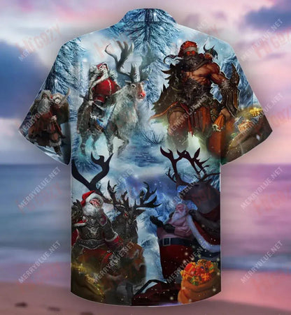 Stay Cool Santa Claus Unisex Short Sleeve Shirt Summer Hawaiian T Shirts Hawaiian Crazy Shirts Funny Hawaiian Shirts, Hawaiian Shirt Gift, Christmas Gift