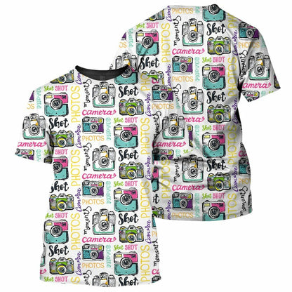Vintage Camera - 3D All Over Printed Shirt Tshirt Hoodie Apparel