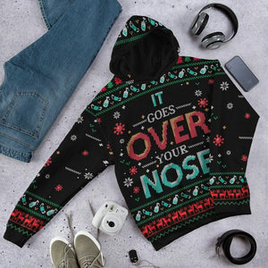 3D It Goes Over Your Nose Mask Ugly Christmas Sweater Custom Tshirt Hoodie Apparel