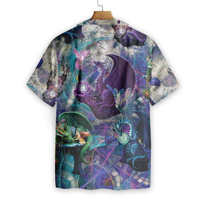 World Of Mythology Dragon Background Hawaiian Shirt, Hwaiian For Gift