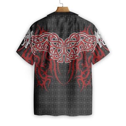 Dragon Tattoo Art In Black Dark Design Hawaiian Shirt, Hawaiian Shirt Gift, Christmas Gift