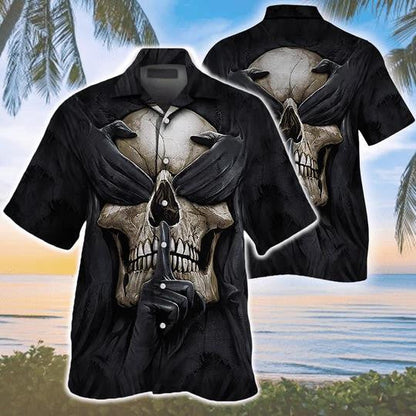 Skull Screaming 3D All Over Printed Hawaiian Shirt,Hawaiian Shirt Gift, Christmas Gift