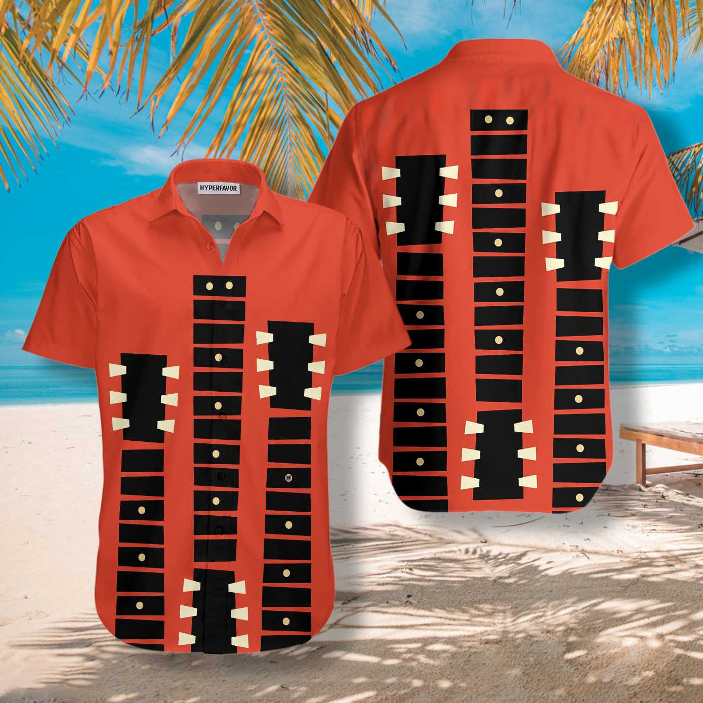 Go Where The Guitar Takes You Design Hawaiian Shirt, Hawaiian Shirt Gift, Christmas Gift