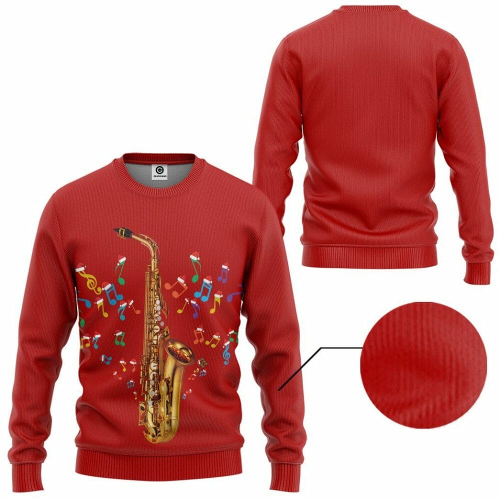 3D Saxophone Custom Tshirt Apparel