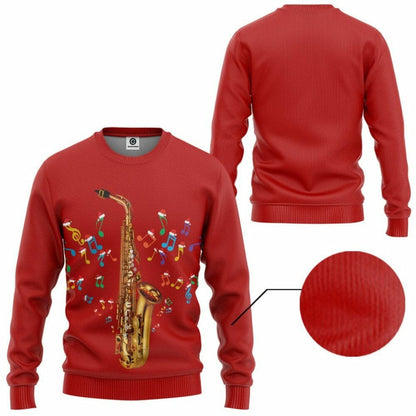 3D Saxophone Custom Tshirt Apparel