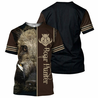 Boar Hunting - 3D All Over Printed Shirt Tshirt Hoodie Apparel
