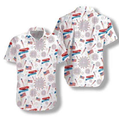 Flag On White Watercolor Design Hawaiian Shirt,Hawaiian Shirt Gift, Christmas Gift