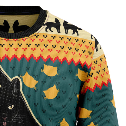 Black Cat Ugly Christmas Sweater , Christmas Ugly Sweater,Christmas Gift,Gift Christmas 2024
