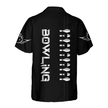 Black And White Bowling Custom Hawaiian Shirt, Hawaiian Shirt Gift, Christmas Gift