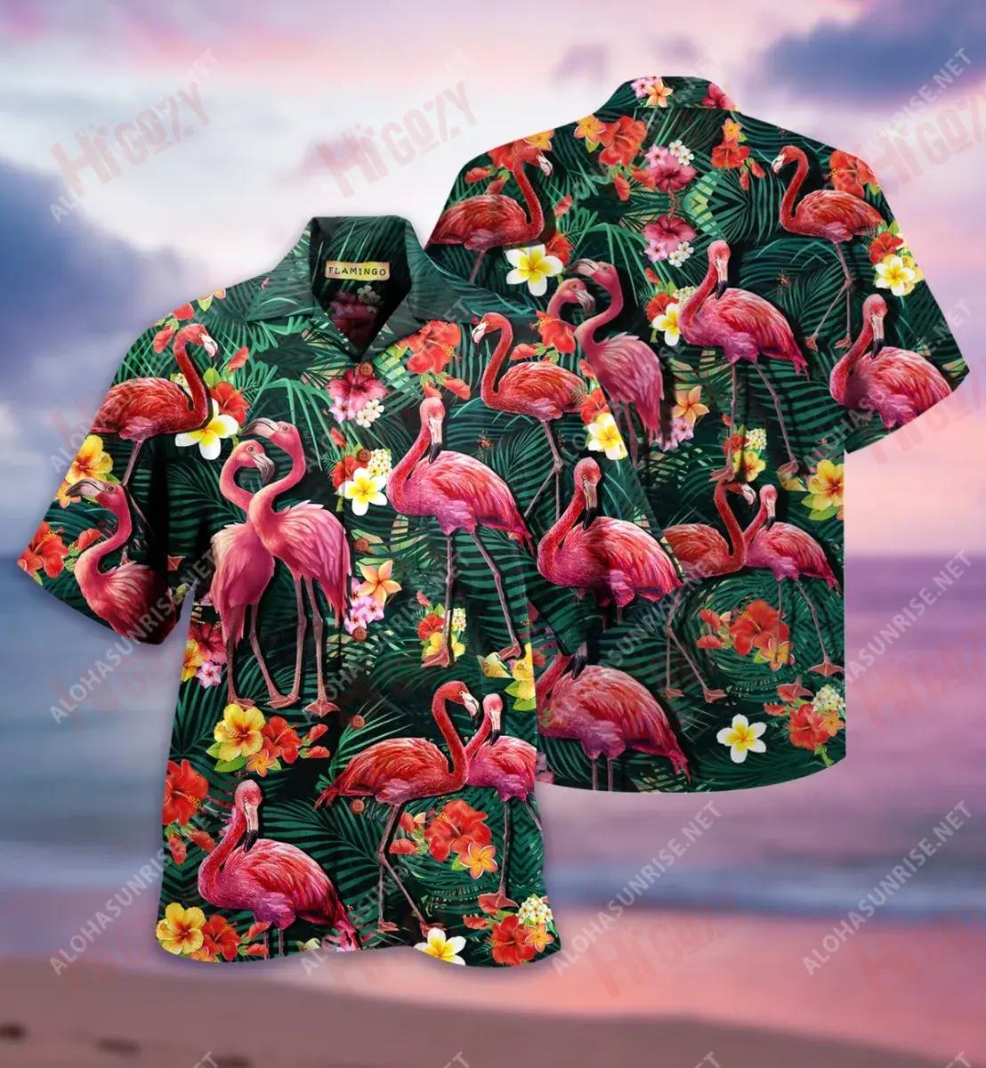 Let'S Get Flocked Up Flamingo Short Hawaiian Shirt Ocean Aloha Shirt Hawaiian Crazy Shirts Hawaiian Shirts For Women, Hawaiian Shirt Gift, Christmas Gift