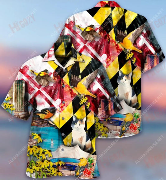 Beautiful Maryland State Short Sleeve Shirt Vacation Hawaiian T Shirts Best Hawaiian Shirts Hawaiian Shirts For Women, Hawaiian Shirt Gift, Christmas Gift
