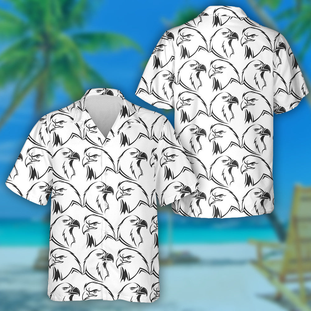 Evil Eagle Head Face To Face Hawaiian Shirt,Hawaiian Shirt Gift, Christmas Gift