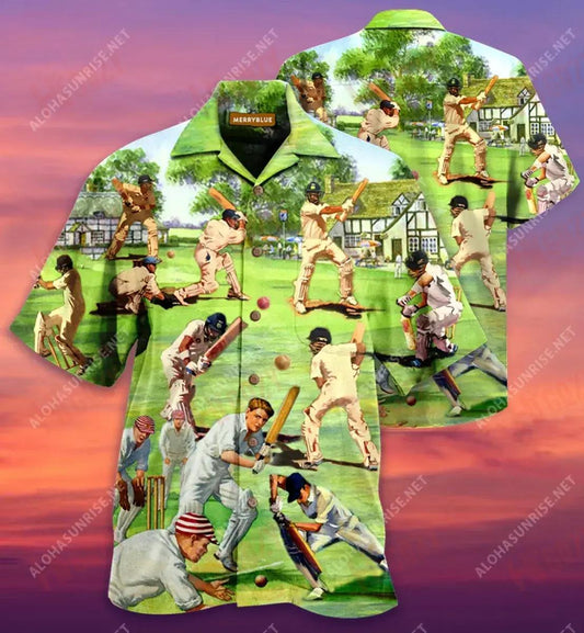 Cricket Big Swing And No Ding Unisex Hawaiian Shirt Ocean Short Sleeve Tactical Hawaiian Shirt Funny Hawaiian Shirts, Hawaiian Shirt Gift, Christmas Gift