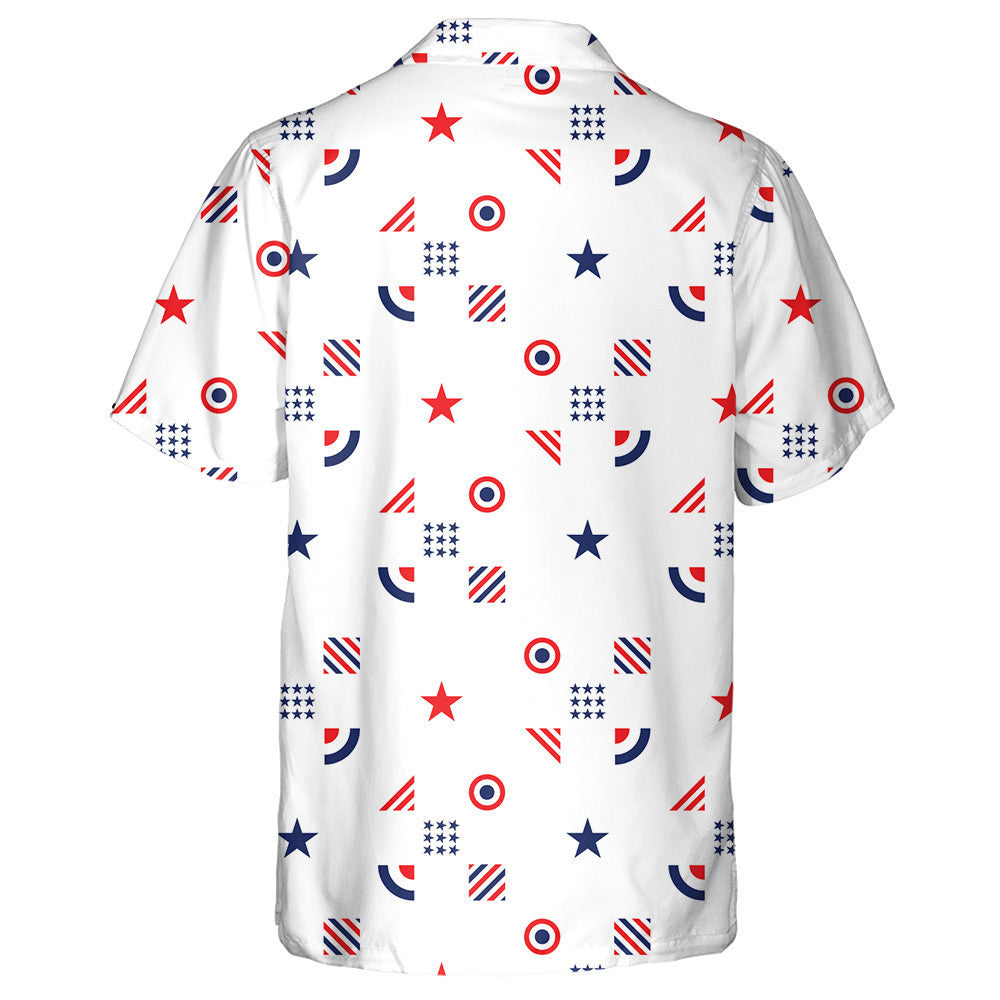 USA Sign With Stripes And Stars For Patriotic Pattern Hawaiian Shirt, Hawaiian Shirt Gift, Christmas Gift