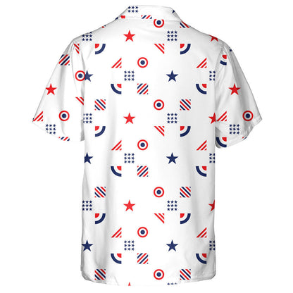USA Sign With Stripes And Stars For Patriotic Pattern Hawaiian Shirt, Hawaiian Shirt Gift, Christmas Gift