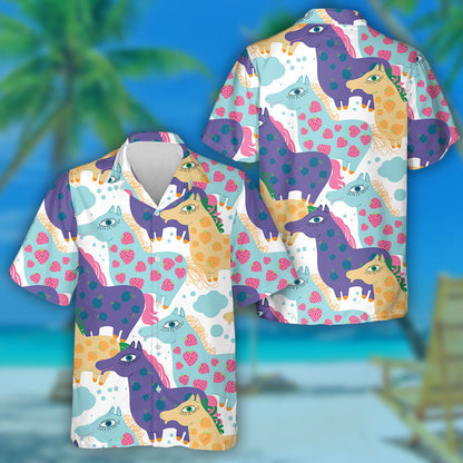 Toy Horse With Raspberries And Strawberries Hawaiian Shirt,Hawaiian Shirt Gift, Christmas Gift