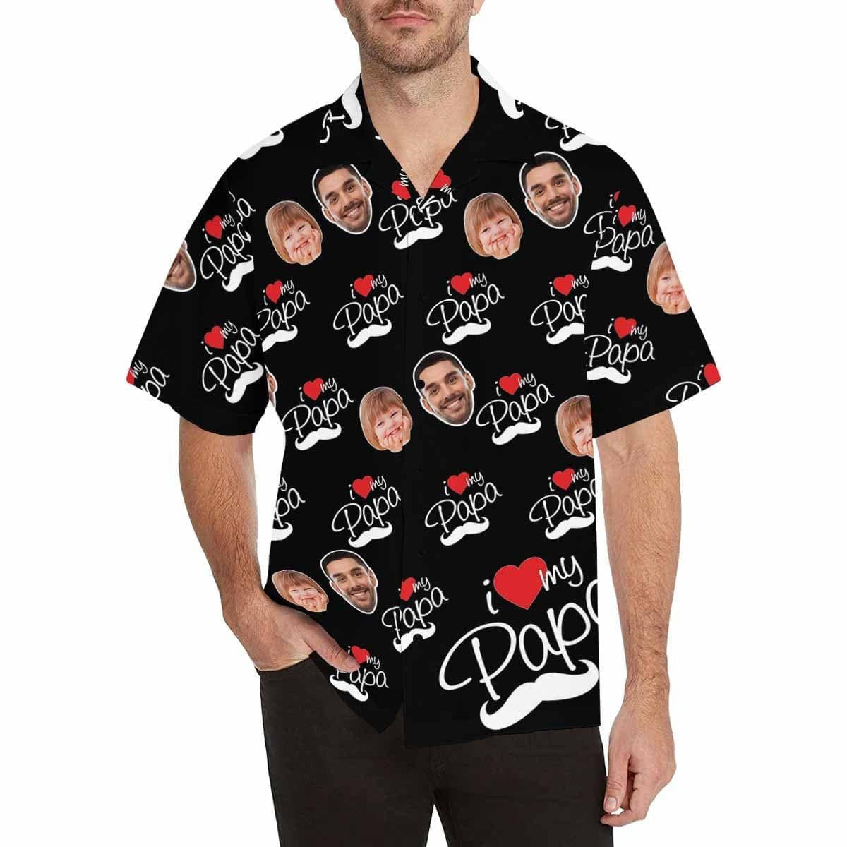 Custom Face Greatest Love Men's All Over Print Hawaiian Shirt, Hawaiian Shirt Gift, Christmas Gift