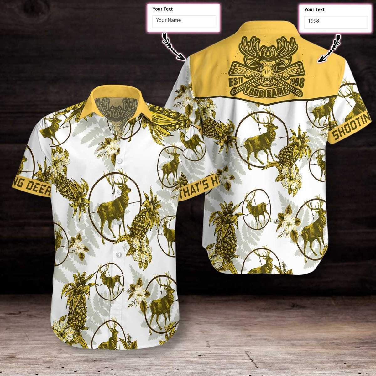 Shooting Deer That's How I Roll Personalized Pattern Hawaiian Shirt, Hawaiian Shirt Gift, Christmas Gift