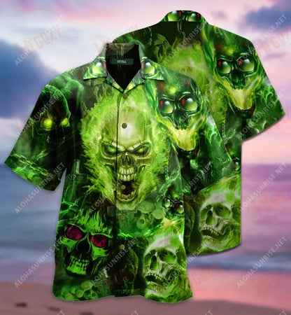 Fear No Man Short Short Sleeve Shirt Ocean Short Sleeve Best Hawaiian Shirts Hawaiian Shirt Pattern_Hawaiian Shirt Gift, Christmas Gift