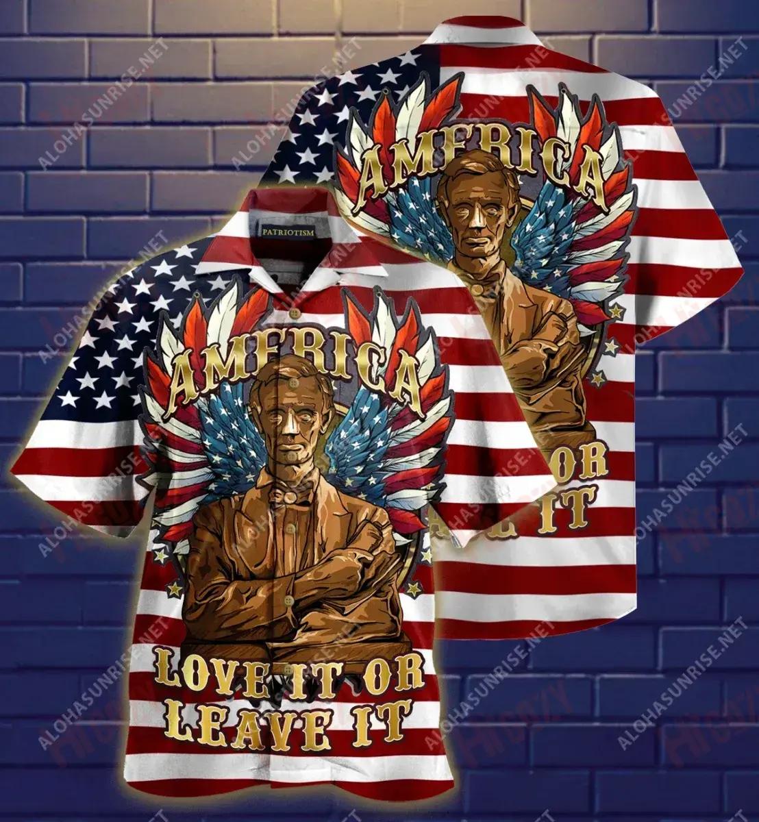 America Love It Or Leave It Short Hawaiian Shirt Hobbies Aloha Shirt Best Hawaiian Shirts Hawaiian Shirts For Women, Christmas Gift