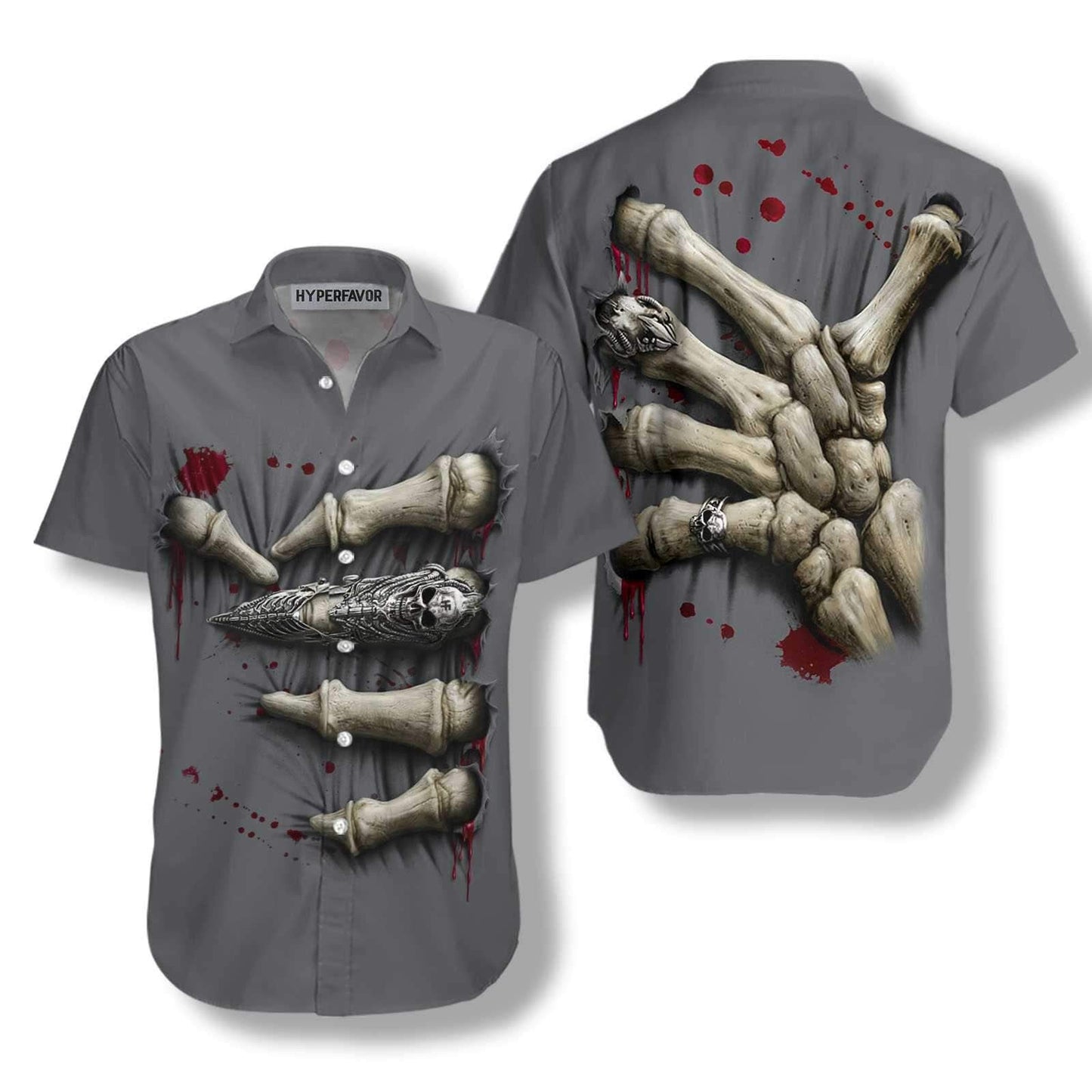 Death Hand Halloween Shirt Hawaiian ShirtHawaiian Shirt Gift, Christmas Gift