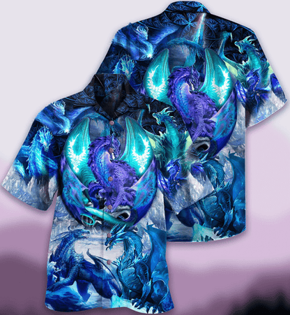 Dragon Love Life Awesome Background Design Hawaiian Shirt,Hawaiian Shirt Gift, Christmas Gift