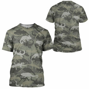 3D Lizard Camo Custom Tshirt Hoodie Apparel