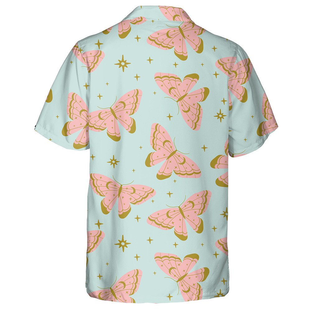 Theme Star And Butterfly In Magic Vintage Style Hawaiian Shirt, Hawaiian Shirt Gift, Christmas Gift