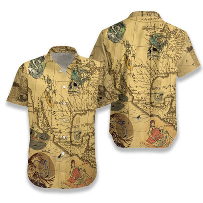 Skeleton Surfing Beautiful Vintage Style Hawaiian Shirt,Hawaiian Shirt Gift, Christmas Gift