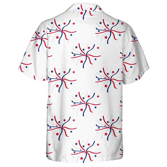 Abstract Red Blue Star On Gray Background Pattern Hawaiian Shirt, Hawaiian Shirt Gift, Christmas Gift