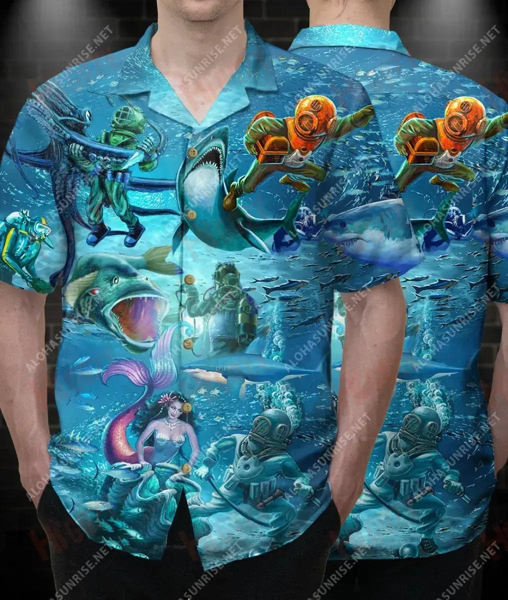 My Journey Into The Deep Blue Unisex Hawaiian Shirt Summer Short Sleeve Hawaiian Crazy Shirts Hawaiian Shirt Pattern, Hawaiian Shirt Gift, Christmas Gift