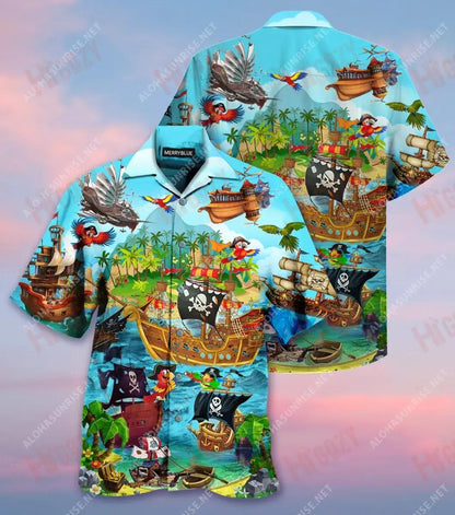 It'S A Pirate Life For Me Unisex Hawaiian Shirt Hobbies Short Sleeve Custom Hawaiian Shirts Hawaiian Shirts For Men, Hawaiian Shirt Gift, Christmas Gift