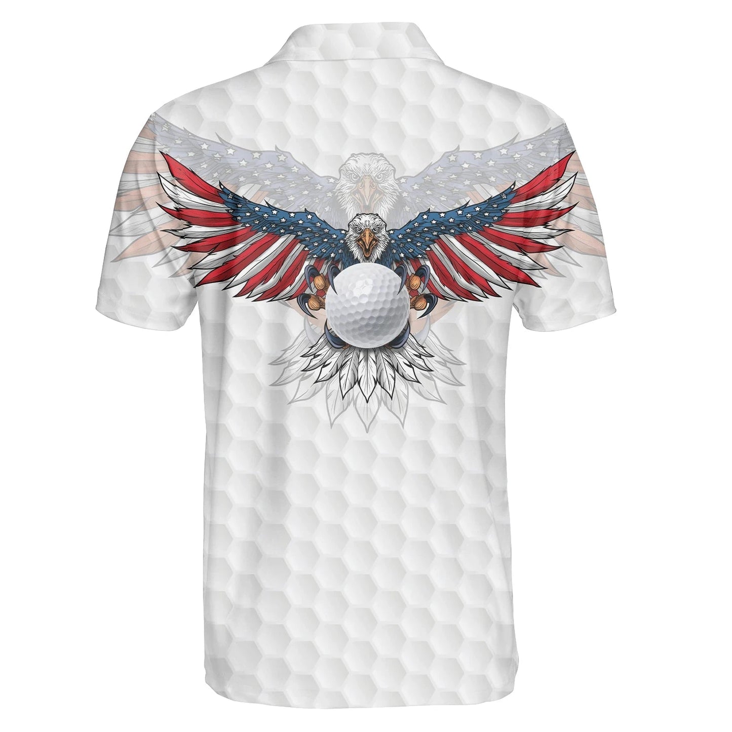 Golf With American Eagles White Theme Hawaiian Shirt,Hawaiian Shirt Gift, Christmas Gift