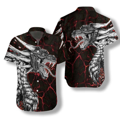 Great Dragon In Dark Design Hawaiian Shirt, Hawaiian Shirt Gift, Christmas Gift
