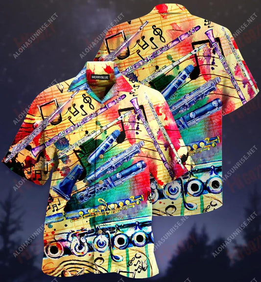 Life Is Like A Flute Unisex Short Sleeve Shirt Ocean Hawaiian T Shirts Best Hawaiian Shirts Hawaiian Shirts For Men, Hawaiian Shirt Gift, Christmas Gift