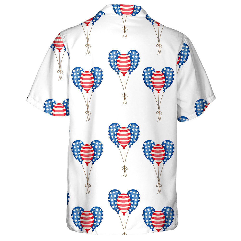 Watercolor Paint Balloons Bunch For Independence Day Hawaiian Shirt, Hawaiian Shirt Gift, Christmas Gift